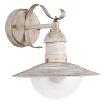 Aplica exterior Rabalux OSLO E27 metal alb antic cu abajur plastic transparentstil mediteran IP44 - 8681