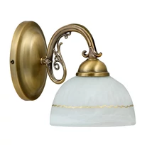 Aplica de perete Rabalux FLOSSI E27 metal bronz cu abajur sticla albstil clasic IP20 - 8811