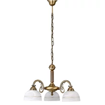 Candelabru Rabalux FLOSSI E27 metal bronz cu abajur sticla albstil clasic IP20 - 8813