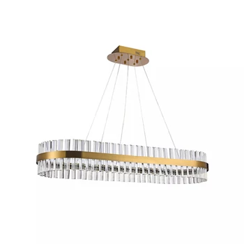 Pendul Azzardo Francesca metal, sticla, auriu, LED, 3000K, 64W, 4800lm - AZ-5263