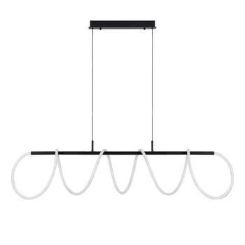 Pendul Azzardo ZIGZAG metal, plastic, negru, alb, LED, 3000K, 75W, 6000lm - 5827