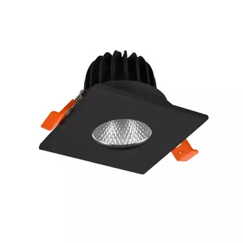 Spot incastrabil pentru baie Azzardo CLEAN metal, sticla, negru, LED, 3000K-4000K-6000K, 7W, 420lm, IP44 - 5989