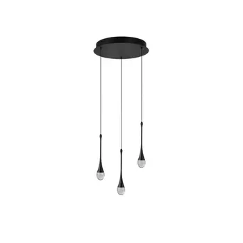 Pendul Azzardo DALMA metal, acril, negru, transparent, LED, 3000K, 12W, 960lm - 6009