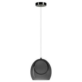 Pendul Azzardo NICOLE metal, sticla, negru, fumuriu, LED, 8W, 3000K, 640Lm - AZ-6196