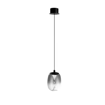Pendul Azzardo PAMELA metal, sticla, negru, fumuriu, LED, 5W - 6267