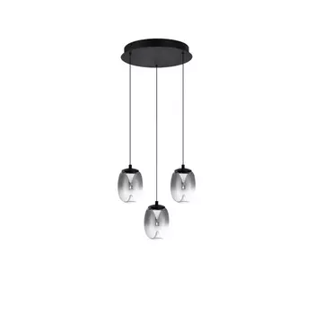 Pendul Azzardo PAMELA metal, sticla, negru, fumuriu, LED, 15W - 6268