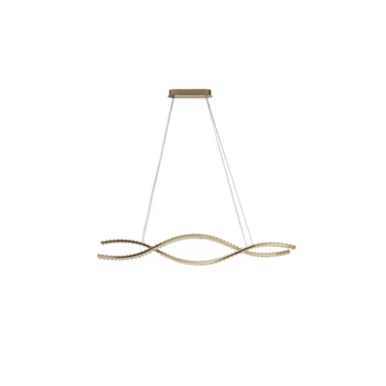 Pendul Azzardo SPARK WAVES metal, acril, auriu, LED, 68W, 3000-4000K, 6575Lm - AZ-6563