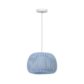 Pendul Azzardo AGORA metal, plastic, alb, albastru, E27 - AZ-6642