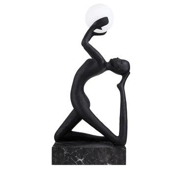 Lampa decor Azzardo ARTEMIS metal, sticla, plastic, negru, alb, E27 - AZ-6783
