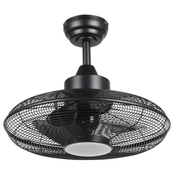 Ventilator Eglo IGELDO metal, acril, negru, alb, LED, 15W, 3000K-4000K-5000K, 1800 Lm - 35133