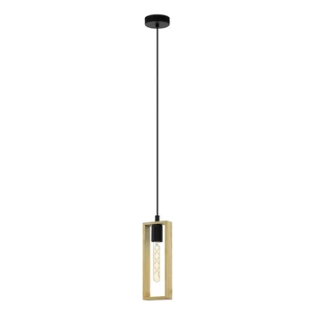 Pendul Eglo LITTLETON metal, lemn, negru, maro, E27 - 44051