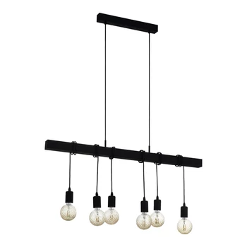 Pendul Eglo TOWNSHEND metal, lemn, negru, E27 - 44062