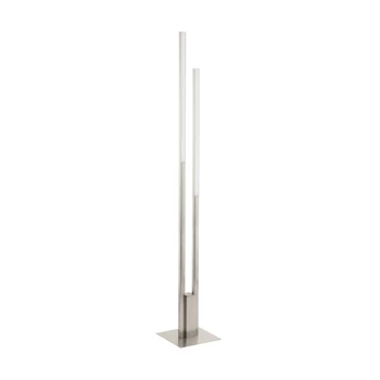 Lampadar Eglo FRAIOLI-Z, LED integrat inclus, IP20, baza din aluminiu nichel satinat, abajur plastic alb | Eglo-900078