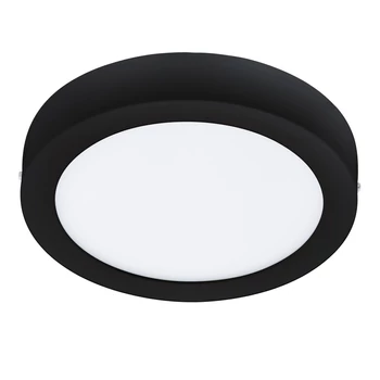 Plafoniera Eglo FUEVA-Z, LED integrat inclus, IP44, baza din otel negru, abajur plastic alb | Eglo-900108