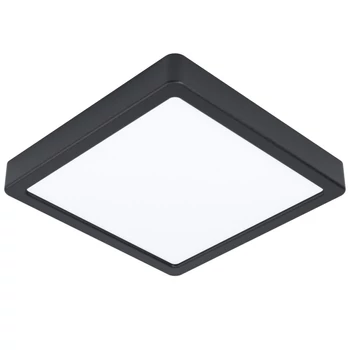 Plafoniera Eglo FUEVA-Z, LED integrat inclus, IP44, baza din otel negru, abajur plastic alb | Eglo-900109