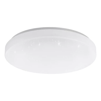 Plafoniera Eglo TOTARI-Z, LED integrat inclus, IP44, baza din otel alb, abajur plastic cu efect cristal alb | Eglo-900636
