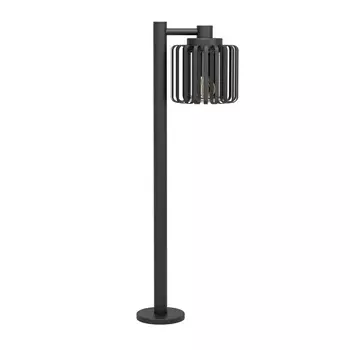 Lampadar exterior Eglo SELINUS metal, sticla, negru, transparent, E27, IP65 - 900684