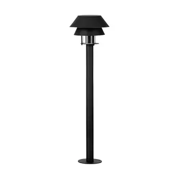 Lampadar exterior Eglo CHIAPPERA metal, sticla, negru, transparent, E27, IP65 - 900803