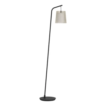 Lampadar Eglo FATTORIA metal, lemn, textil, negru, maro, alb, E27 - 900905