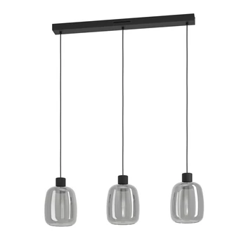 Pendul Eglo MOLOCHIO-Z metal, sticla, negru, fumuriu, LED, 11W, 2700K-6500K, 1500 Lm - 901121