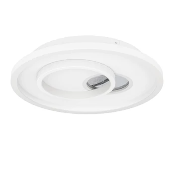 Plafoniera Eglo TIRIOLO metal, plastic, alb, argintiu, LED, 22,5W, 4000K, 2850 Lm - 901246