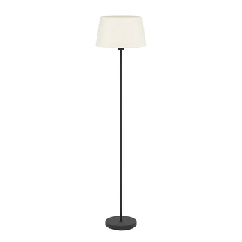 Lampadar Eglo FEBRES metal, textil, negru, alb, E27 - 901265