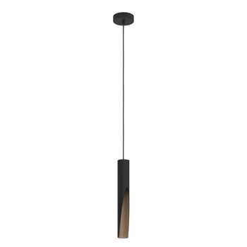 Pendul Eglo BARBOTTO metal, lemn, negru, maro, GU10, 4,5W - 901732