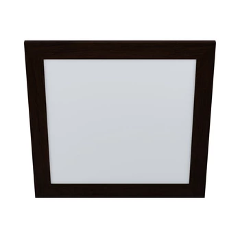 Plafoniera Eglo PIGLIONASSO, LED integrat inclus, IP20, baza din otel-plastic alb, abajur lemn maro inchis | Eglo-99474