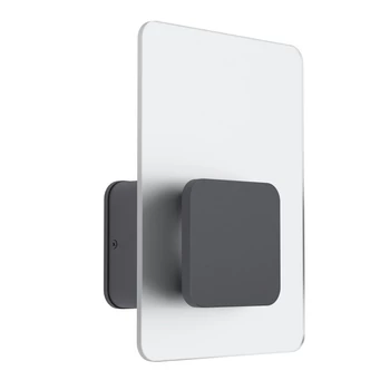 Aplica exterior Eglo EREDITA, LED integrat inclus, IP44, baza din otel-plastic antracit, abajur sticla satinat alb | Eglo-99585
