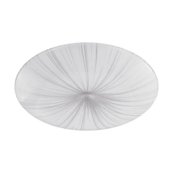 Plafoniera Eglo NIEVES, LED integrat inclus, IP20, baza din otel alb, abajur plastic alb-argintiu | Eglo-99699