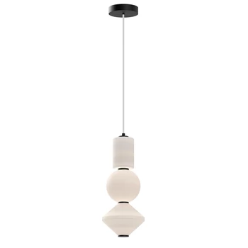 Pendul Elstead metal, sticla, negru, alb, LED, 20W, 3000K, 1060 Lm - ELS-ALM-BIJOU-P3-MB