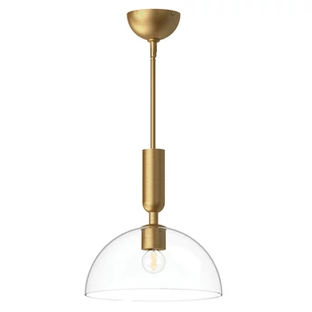 Pendul Elstead metal, sticla, auriu, transparent, E27 - ELS-ALM-JUDE-P-GD-CL