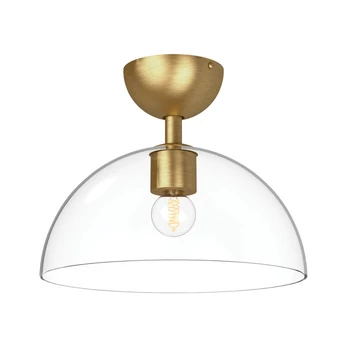 Plafoniera Elstead metal, sticla, auriu, transparent, E27 - ELS-ALM-JUDE-SF-GD-CL