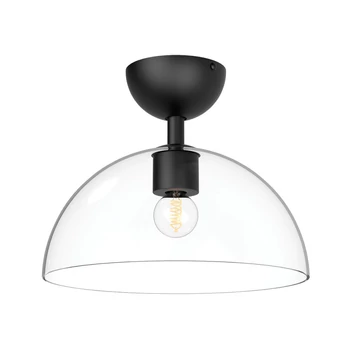 Plafoniera Elstead metal, sticla, negru, transparent, E27 - ELS-ALM-JUDE-SF-MB-CL