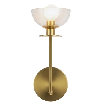 Aplica de perete  Elstead metal, sticla, auriu, transparent, E14 - ELS-ALM-SYLVIA-1WB-BG-CL