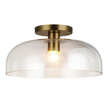Plafoniera Elstead metal, sticla, auriu, transparent, E27 - ELS-ALM-SYLVIA-SF-BG-CL