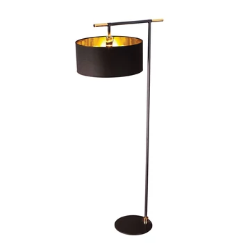 Lampadar Elstead BALANCE metal, bumbac, negru, alama, E27 - BALANCE-FL-BKPB