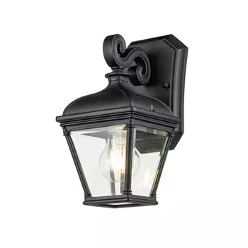 Aplica de perete exterioara Elstead BAYVIEW metal, sticla, negru, transparent, E27, IP44 - BAYVIEW-2S-BK