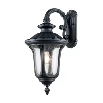 Aplica de perete exterioara Elstead CHICAGO metal, sticla, negru, transparent, E27, IP44 - CC2-M-BK