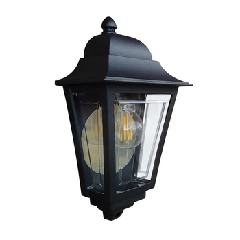 Aplica exterior Elstead DECO LANE metal sticla negru transparent E27 IP44 - DECO-LANE7-BLACK