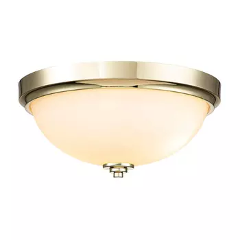 Plafoniera pentru baie Elstead MALIBU metal, sticla, alama, alb, E27, IP44 - FE-MALIBU-F-BATH-PB