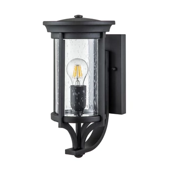 Aplica de perete exterioara Elstead MERRILL metal, sticla, negru, transparent, E27, IP44 - FE-MERRILL1-S-BLK