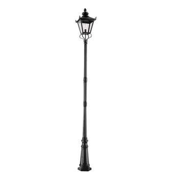 Lampadar exterior Elstead GRAMPIAN metal sticla negru transparent E27 IP44 - GP1-BLACK