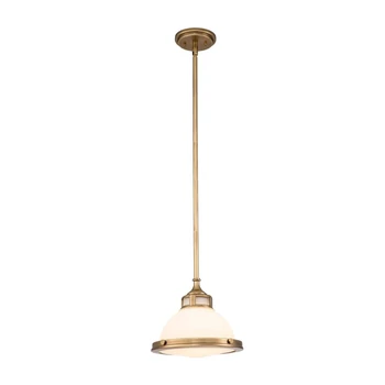 Pendul Elstead AMELIA metal, sticla, alama, alb, E27 - HK-AMELIA-P-S-HB