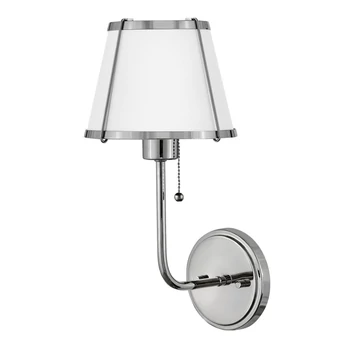 Aplica de perete  Elstead metal, nichel, alb, E27 - ELS-HK-CLARKE1-PN-WH