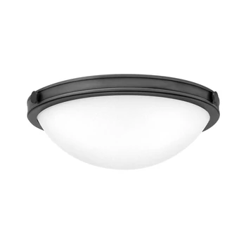 Plafoniera Elstead metal, sticla, negru, alb, E27 - ELS-HK-COLLIER-F-S-BX
