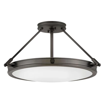 Plafoniera Elstead metal, sticla, negru, alb, E14 - ELS-HK-COLLIER-SF-M-BX