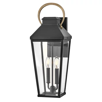 Aplica de perete exterioara Elstead metal, sticla, negru, bronz, transparent, E14, IP44 - ELS-HK-DAWSON-L