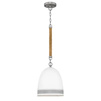 Pendul Elstead metal, ceramic, franghie, nichel, maro, alb, E27 - ELS-HK-NASH-P-AN