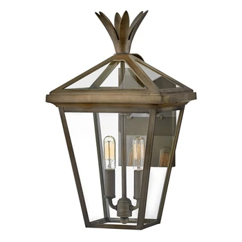 Aplica exterior Elstead PALMA metal sticla bronz transparent E14 IP44 - HK-PALMA-M-BU